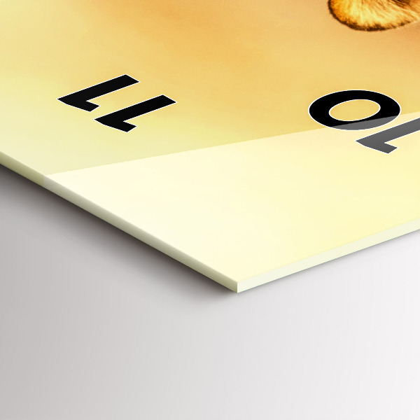 Vertical wall clock Hunting Tiger