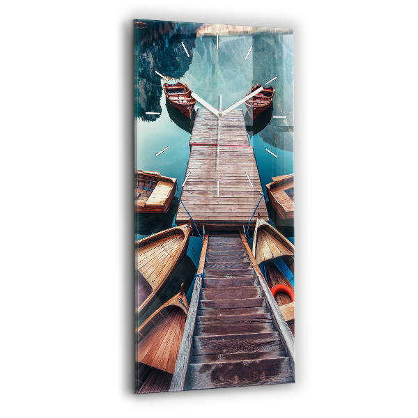 Vertical wall clock Pier and Lake