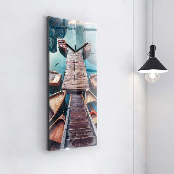 Vertical wall clock Pier and Lake