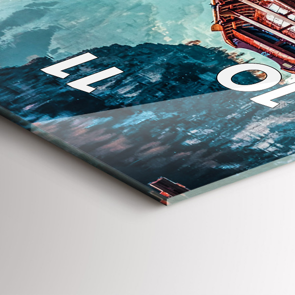 Vertical wall clock Pier and Lake