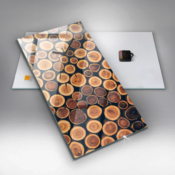 Vertical wall clock Wood