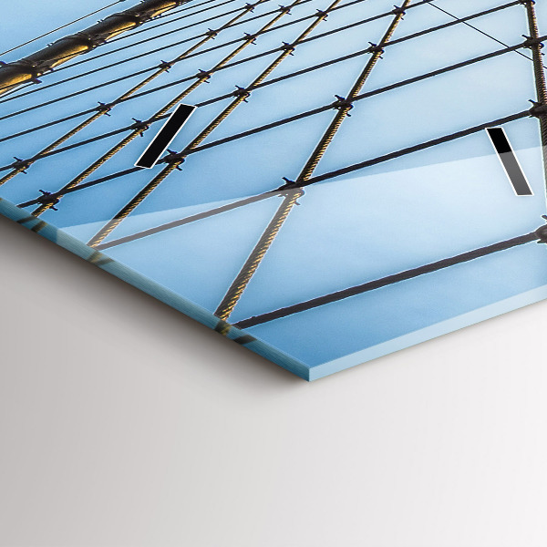 Vertical wall clock Brooklyn Bridge NYC