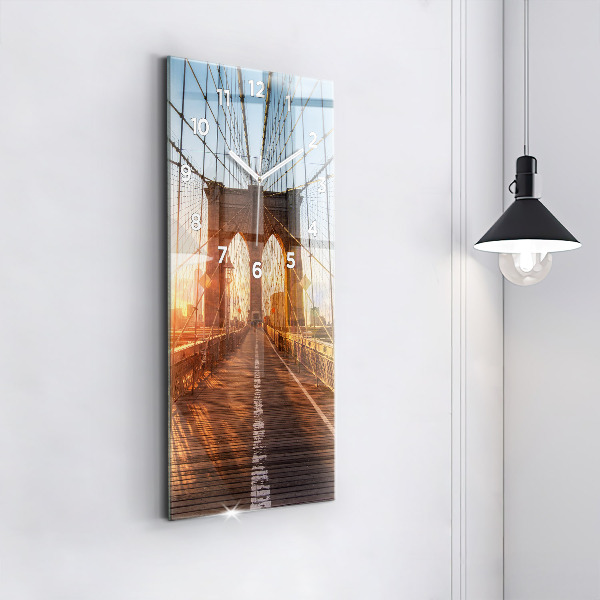 Vertical wall clock Brooklyn Bridge NYC
