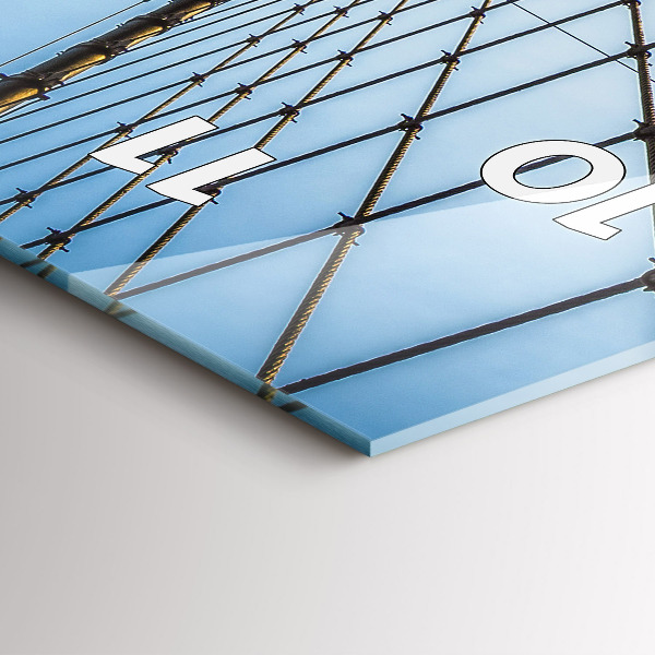 Vertical wall clock Brooklyn Bridge NYC