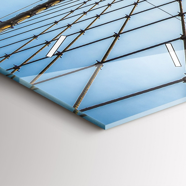 Vertical wall clock Brooklyn Bridge NYC