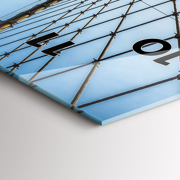 Vertical wall clock Brooklyn Bridge NYC