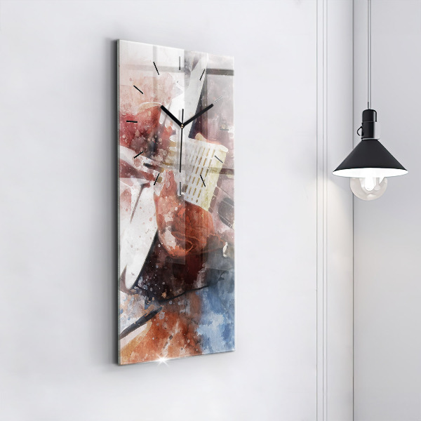 Vertical wall clock Guitar Visualization