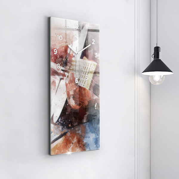 Vertical wall clock Guitar Visualization