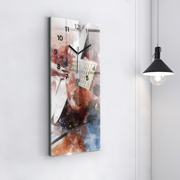 Vertical wall clock Guitar Visualization