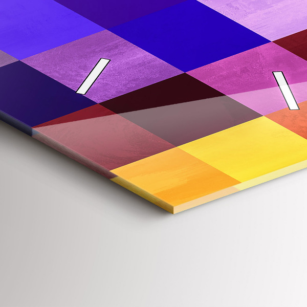 Vertical wall clock Composition of Squares