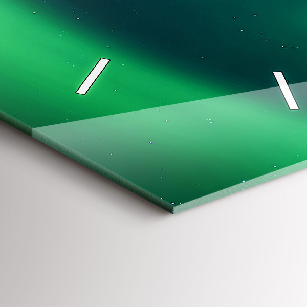 Vertical wall clock Northern lights