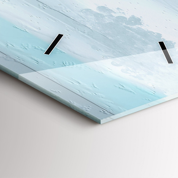 Vertical wall clock Abstract oil landscape