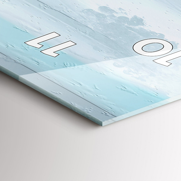 Vertical wall clock Abstract oil landscape