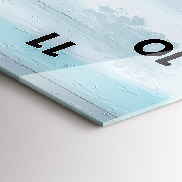 Vertical wall clock Abstract oil landscape