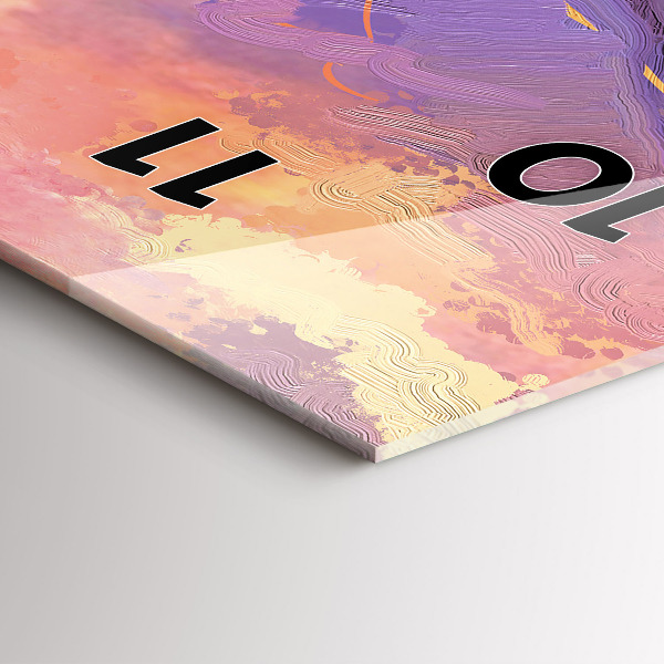 Vertical wall clock Meadow in the sunset