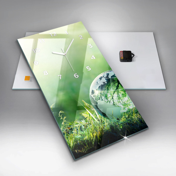 Vertical wall clock Globe