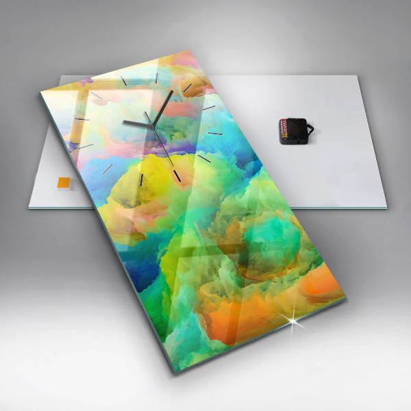 Vertical wall clock Fractal Texture