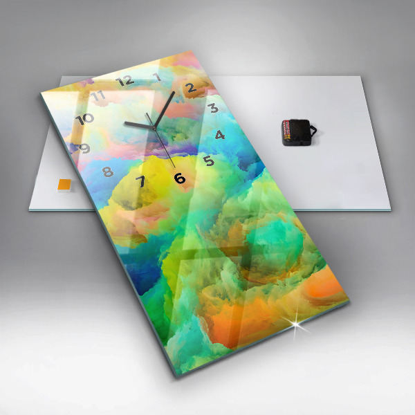 Vertical wall clock Fractal Texture