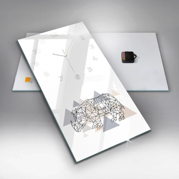 Vertical wall clock Geometric Pattern