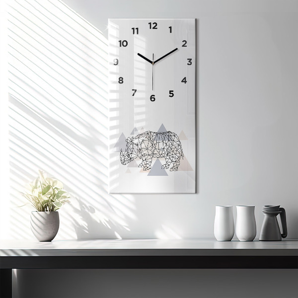 Vertical wall clock Geometric Pattern