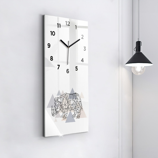Vertical wall clock Geometric Pattern
