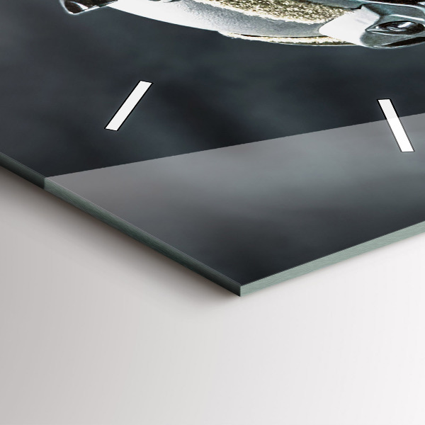 Vertical wall clock Soldier with a gun