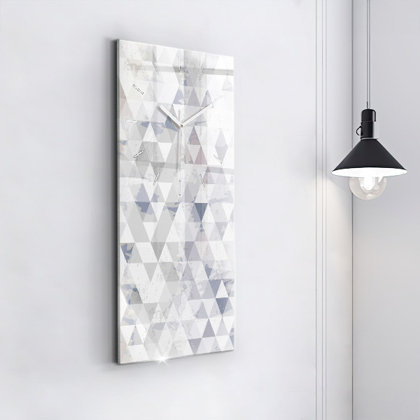 Vertical wall clock Geometric pattern