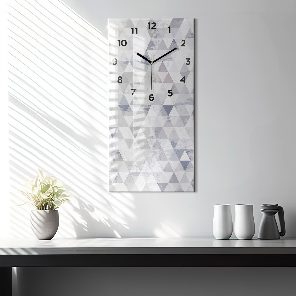 Vertical wall clock Geometric pattern