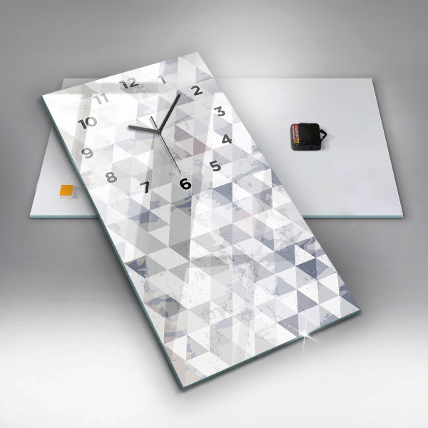 Vertical wall clock Geometric pattern