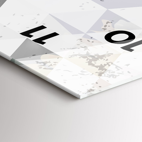 Vertical wall clock Geometric pattern