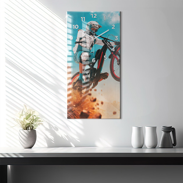 Vertical wall clock Stuntman and adrenaline