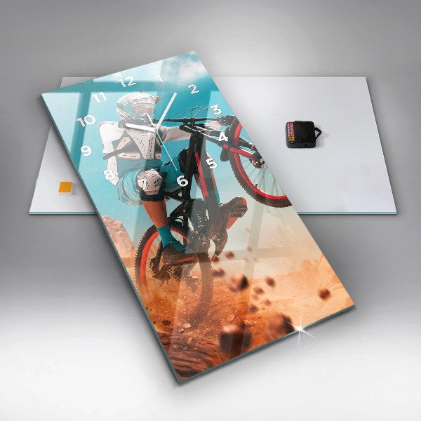 Vertical wall clock Stuntman and adrenaline