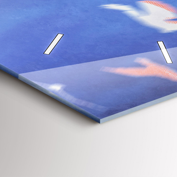 Vertical wall clock Boy with wings