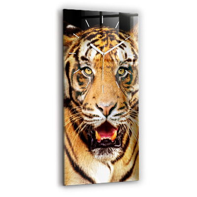 Vertical wall clock Tiger - wild look
