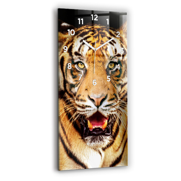 Vertical wall clock Tiger - wild look