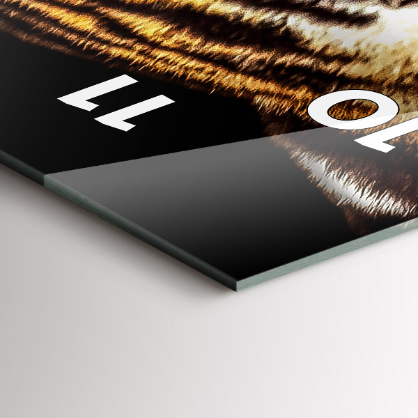 Vertical wall clock Tiger - wild look