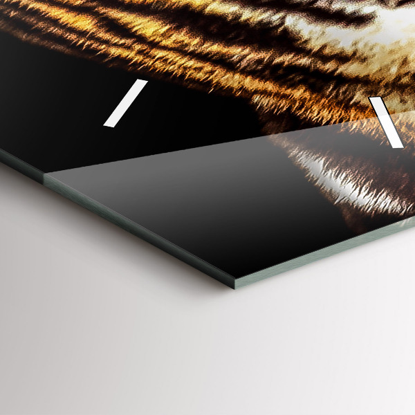 Vertical wall clock Tiger - wild look