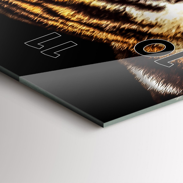 Vertical wall clock Tiger - wild look