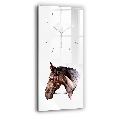 Vertical wall clock Painted Horse Profile