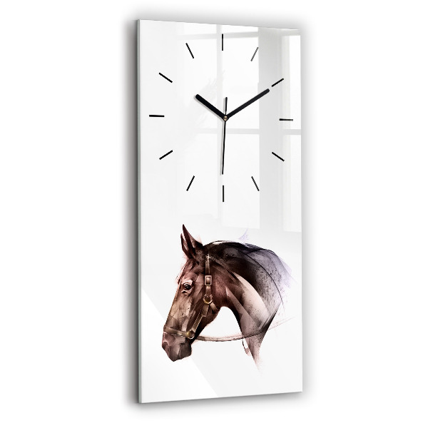 Vertical wall clock Painted Horse Profile