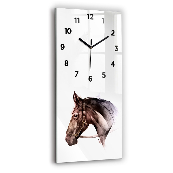 Vertical wall clock Painted Horse Profile
