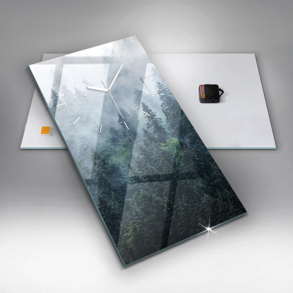 Vertical wall clock Misty Mountain Landscape