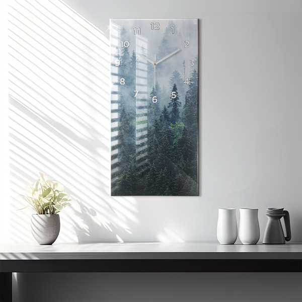 Vertical wall clock Misty Mountain Landscape