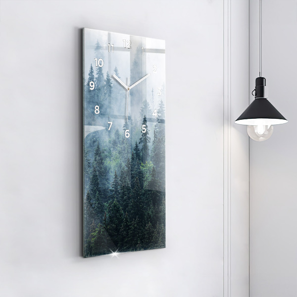 Vertical wall clock Misty Mountain Landscape