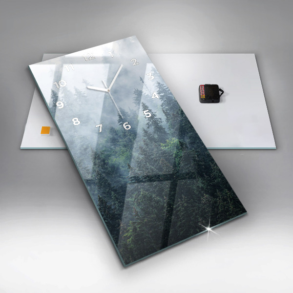 Vertical wall clock Misty Mountain Landscape