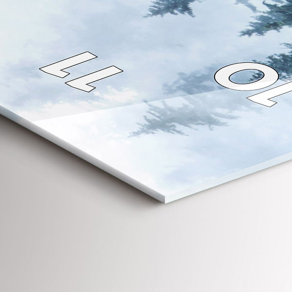 Vertical wall clock Misty Mountain Landscape