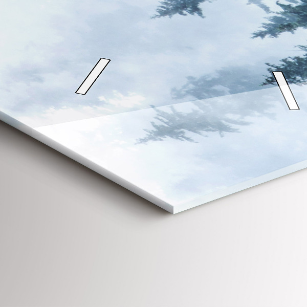 Vertical wall clock Misty Mountain Landscape