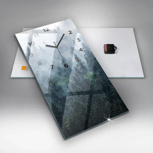 Vertical wall clock Misty Mountain Landscape