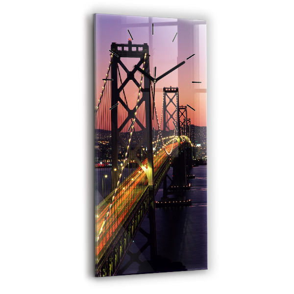 Vertical wall clock USA sunset