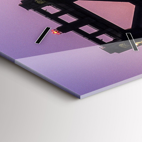 Vertical wall clock USA sunset